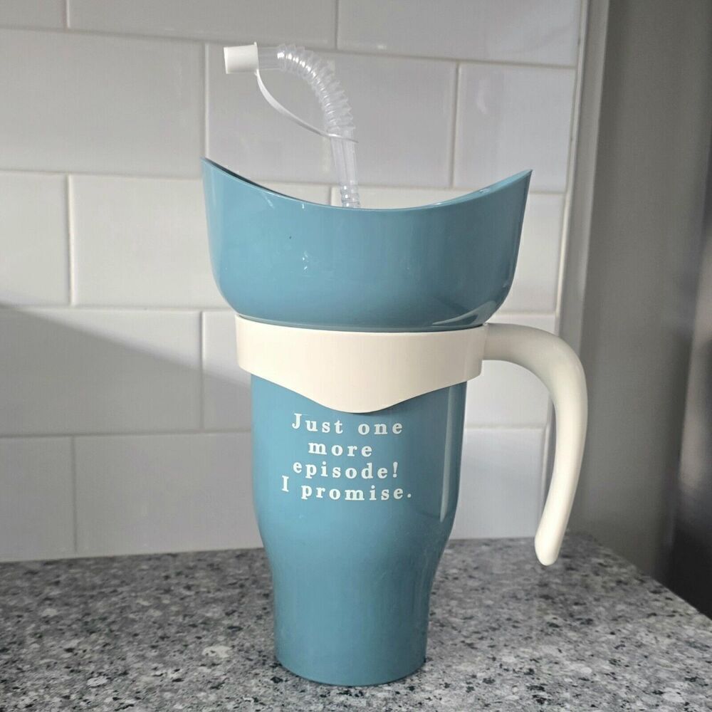 Target Snack Tumbler Sea‎ Foam Just 1 More Episode 32.5oz Movie Night Binge 2024